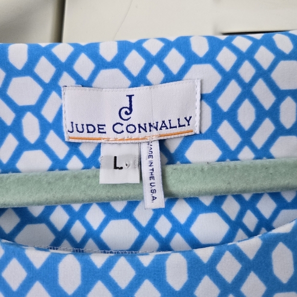 Jude Connally Sleeveless Dress Blue/white Size L - Picture 4 of 5